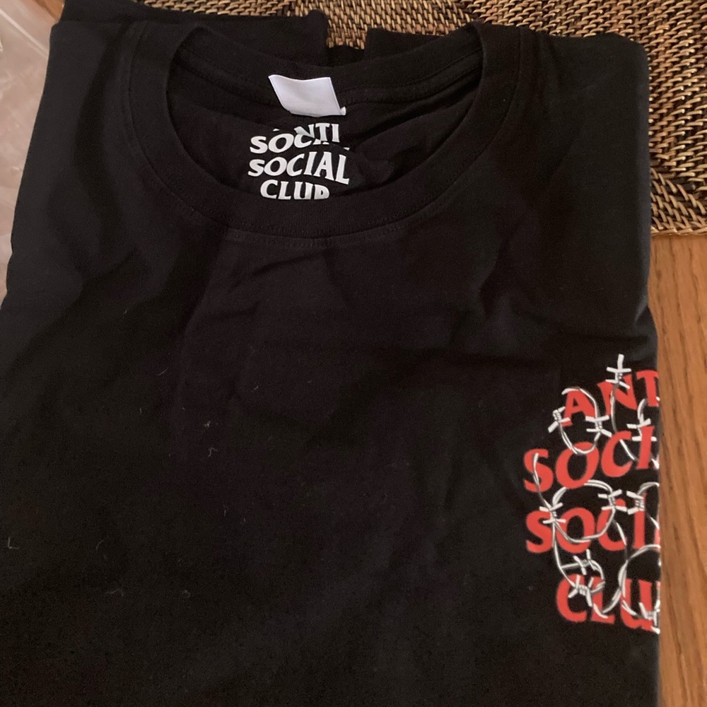 Anti social social club barbed wire black xxl tee